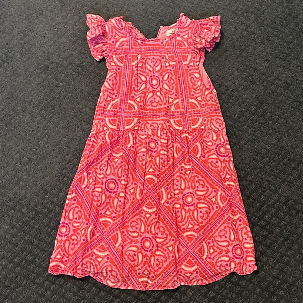 Vineyard Vines Vibrant Pink Patterned Dress